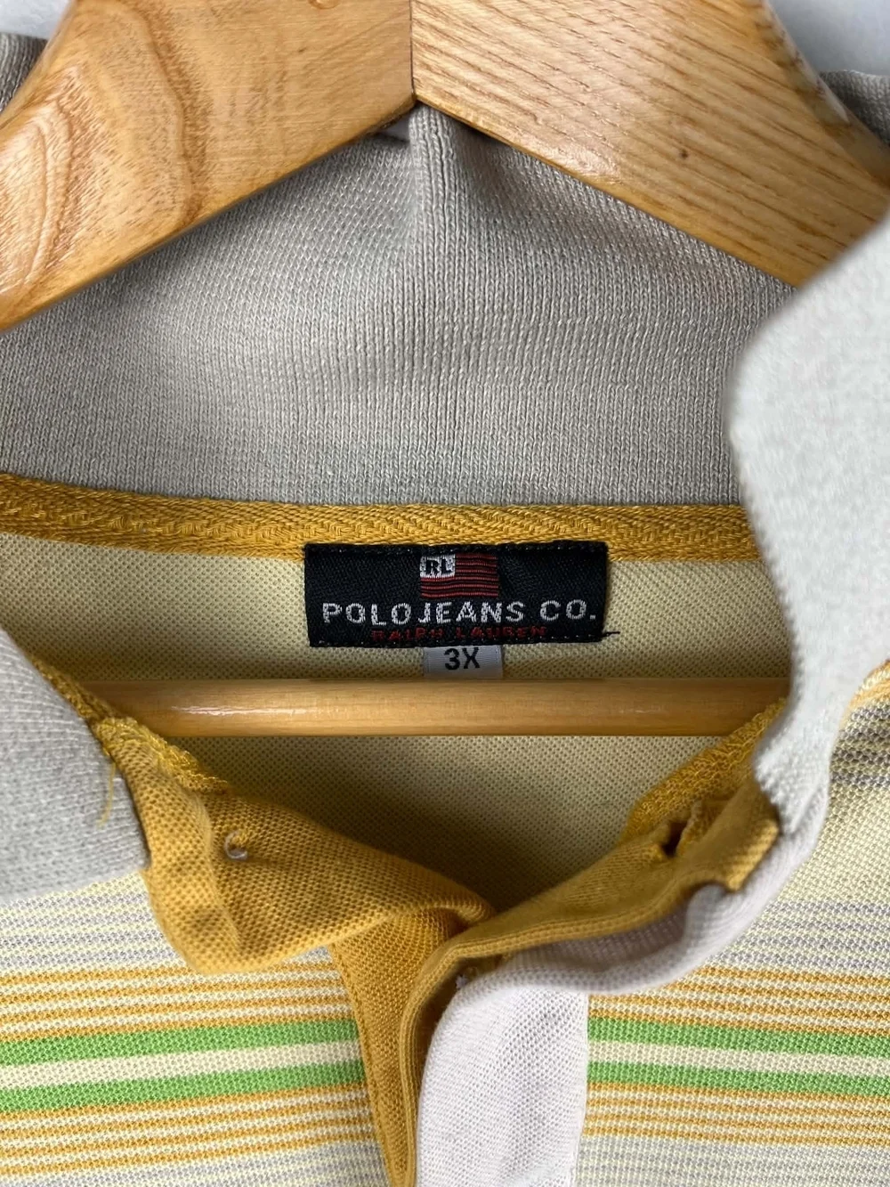 Vintage 90s Polo Jeans Co. Ralph Lauren Striped Polo Shirt - Size 3X. #291